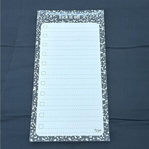 “Tick It Off” Checklist Notepad